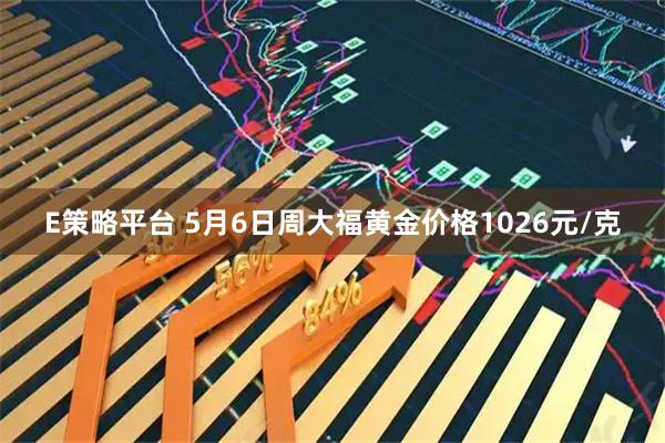 E策略平台 5月6日周大福黄金价格1026元/克