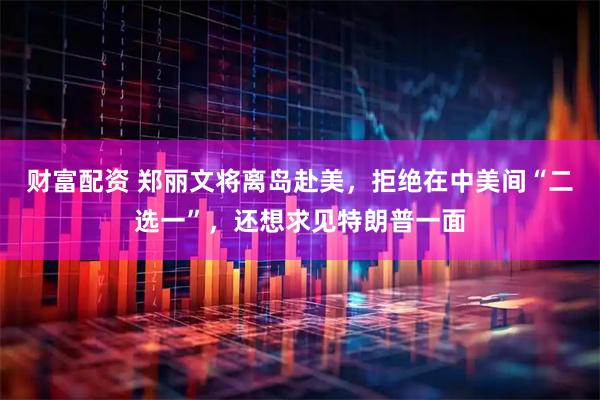 财富配资 郑丽文将离岛赴美，拒绝在中美间“二选一”，还想求见特朗普一面